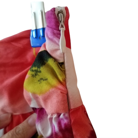 Worthington Pink Floral Watercolor A-Lined Pleated Skirt Sz 6 ~ Pre-Owned Spring - Picture 3 of 6